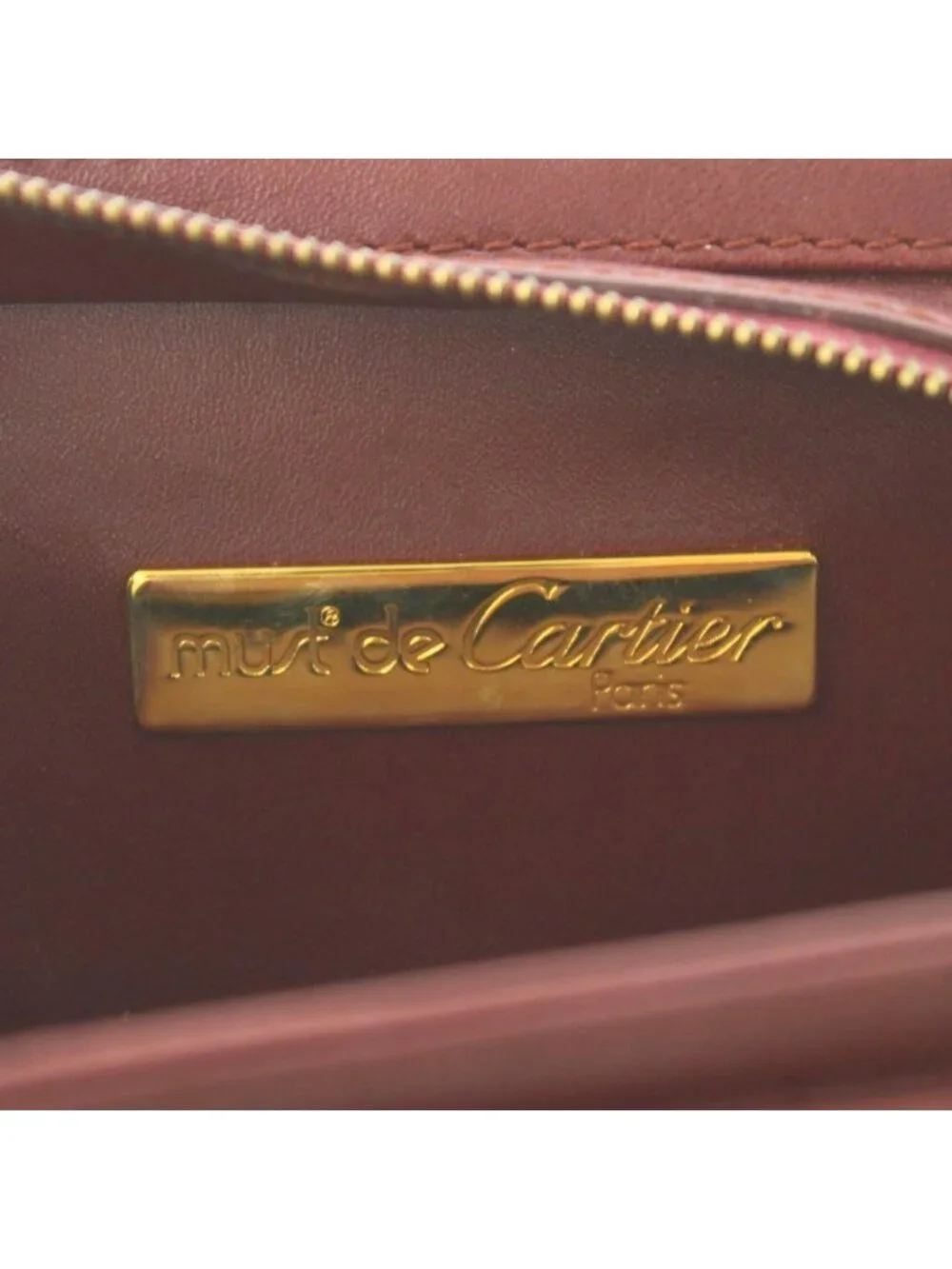 Cartier Clutch Leather Bordeaux